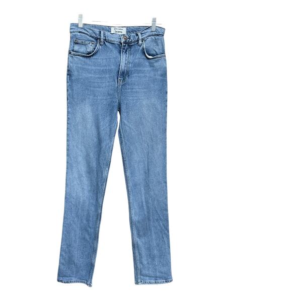 Reformation Liza High Straight Blue Jeans High Waist Size 28 Straight Leg - Picture 1 of 5
